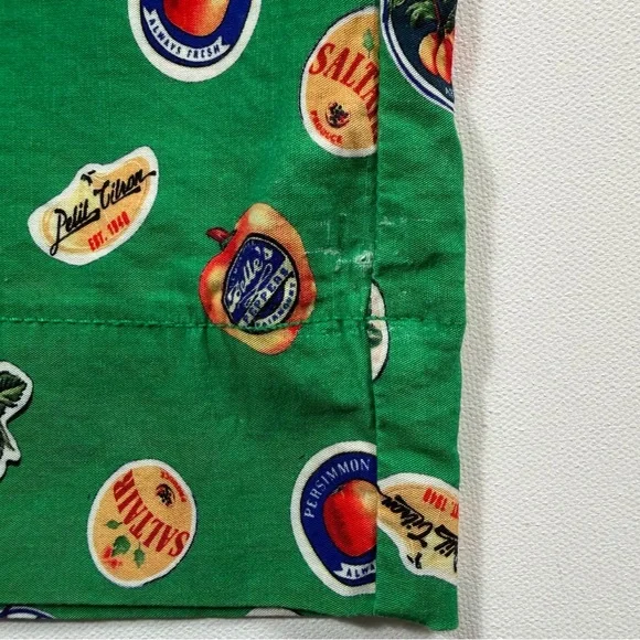 Anthropologie Maeve Colette Fruit Print Cropped Wide Leg Pants Green Size 28 NWT - Picture 15 of 15